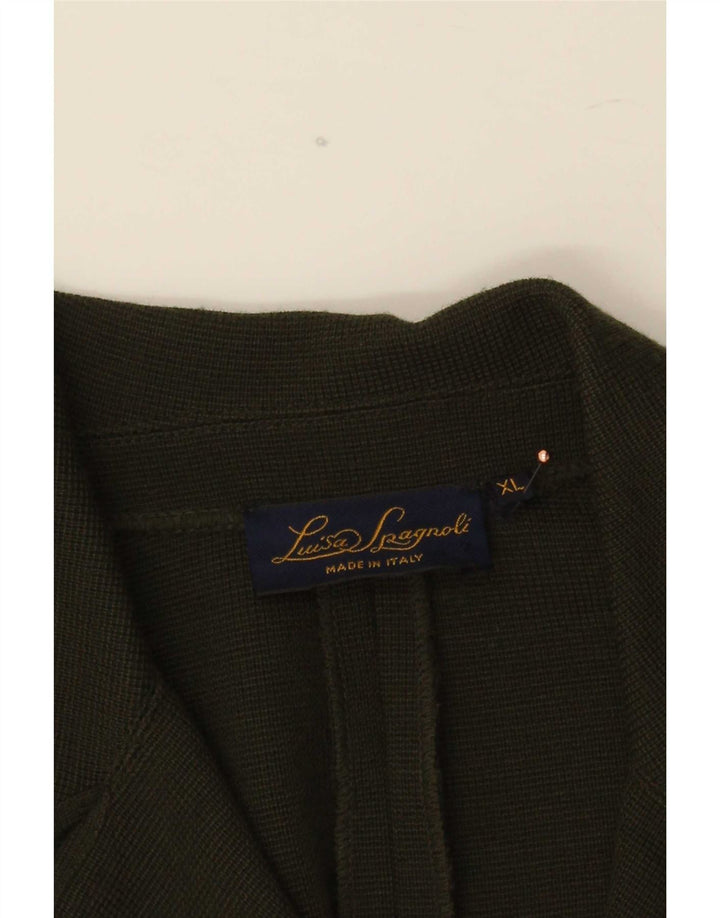 Luisa Spagnoli Womens 1 Button Blazer Jacket UK 18 XL Green