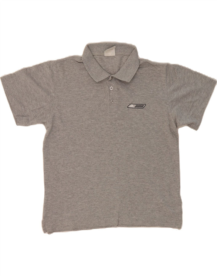 ADIDAS Mens Polo Shirt Medium Grey Cotton Vintage Adidas and Second-Hand Adidas from Messina Hembry 
