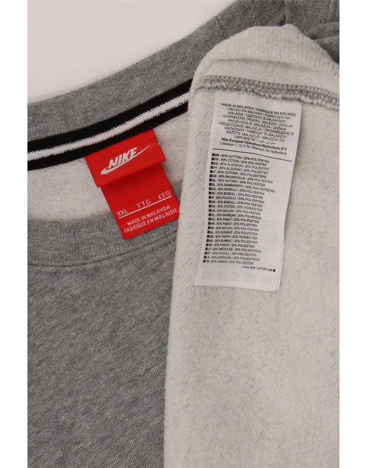 Nike Mens Sweatshirt Jumper 2XL Grey Cotton