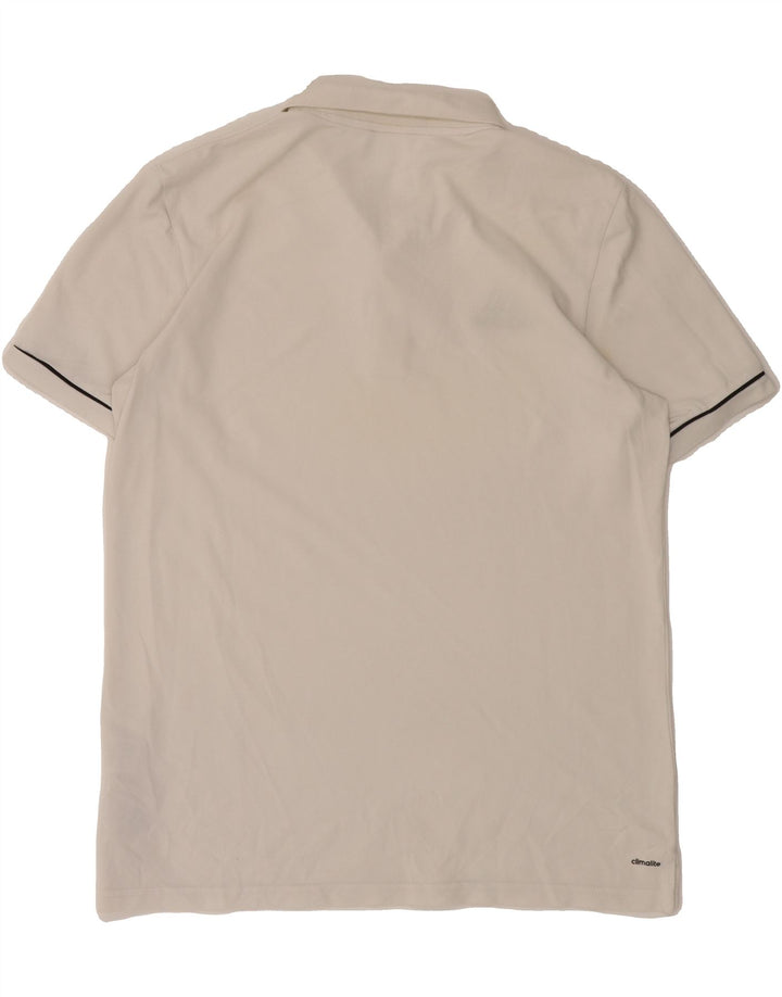 ADIDAS Mens Polo Shirt Large White Cotton Vintage Adidas and Second-Hand Adidas from Messina Hembry 