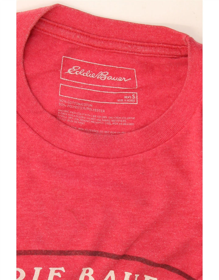 EDDIE BAUER Mens Graphic T-Shirt Top Small Red Cotton Vintage Eddie Bauer and Second-Hand Eddie Bauer from Messina Hembry 