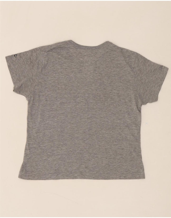 ADIDAS Womens Graphic T-Shirt Top UK 14 Medium Grey Polyester Vintage Adidas and Second-Hand Adidas from Messina Hembry 