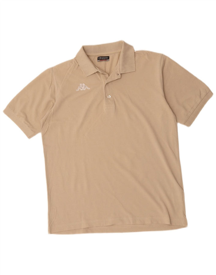 KAPPA Mens Polo Shirt Medium Beige Cotton