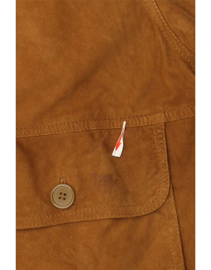 Conbipel Mens Suede Bomber Jacket IT 56 2XL Beige Leather