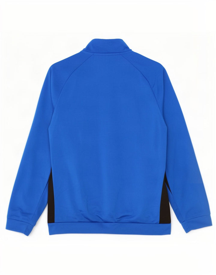 Puma Boys Graphic Tracksuit Top Jacket 7-8 Years Blue Colourblock Polyester