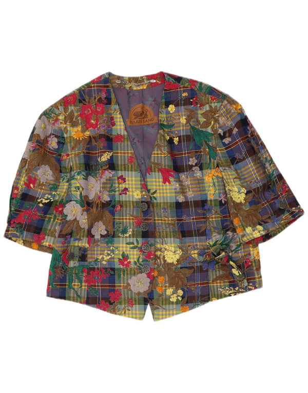 JULIUS LANG Womens 4 Button Blazer Jacket EU 40 Medium Multicoloured