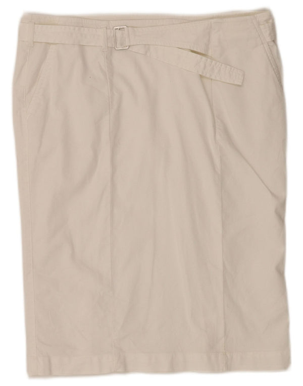 TRUSSARDI Womens Straight Skirt IT 46 Large W34  White