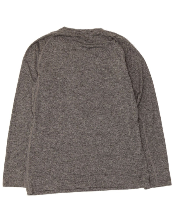 Adidas Womens Climalite Top Long Sleeve UK 8/10 Small Grey Flecked
