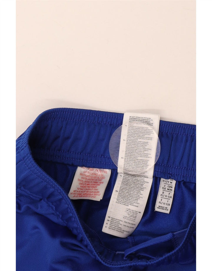 ADIDAS Boys Tracksuit Trousers Joggers 11-12 Years  Blue Polyester