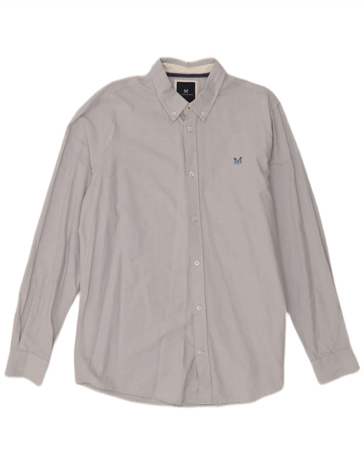 Crew Clothing Mens Slim Fit Shirt Medium Blue Cotton