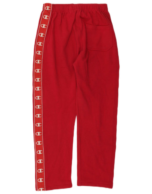 Champion Womens Graphic Tracksuit Trousers UK 8 Small Red Cotton
