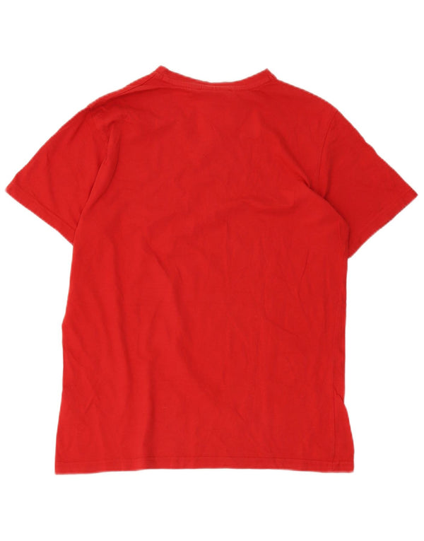 Fila Mens T-Shirt Top Medium Red Cotton
