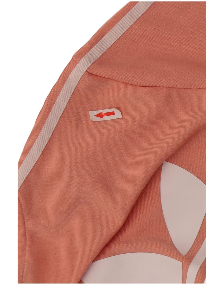 Adidas Womens Graphic Tracksuit Top Jacket UK 8 Small Pink Polyester