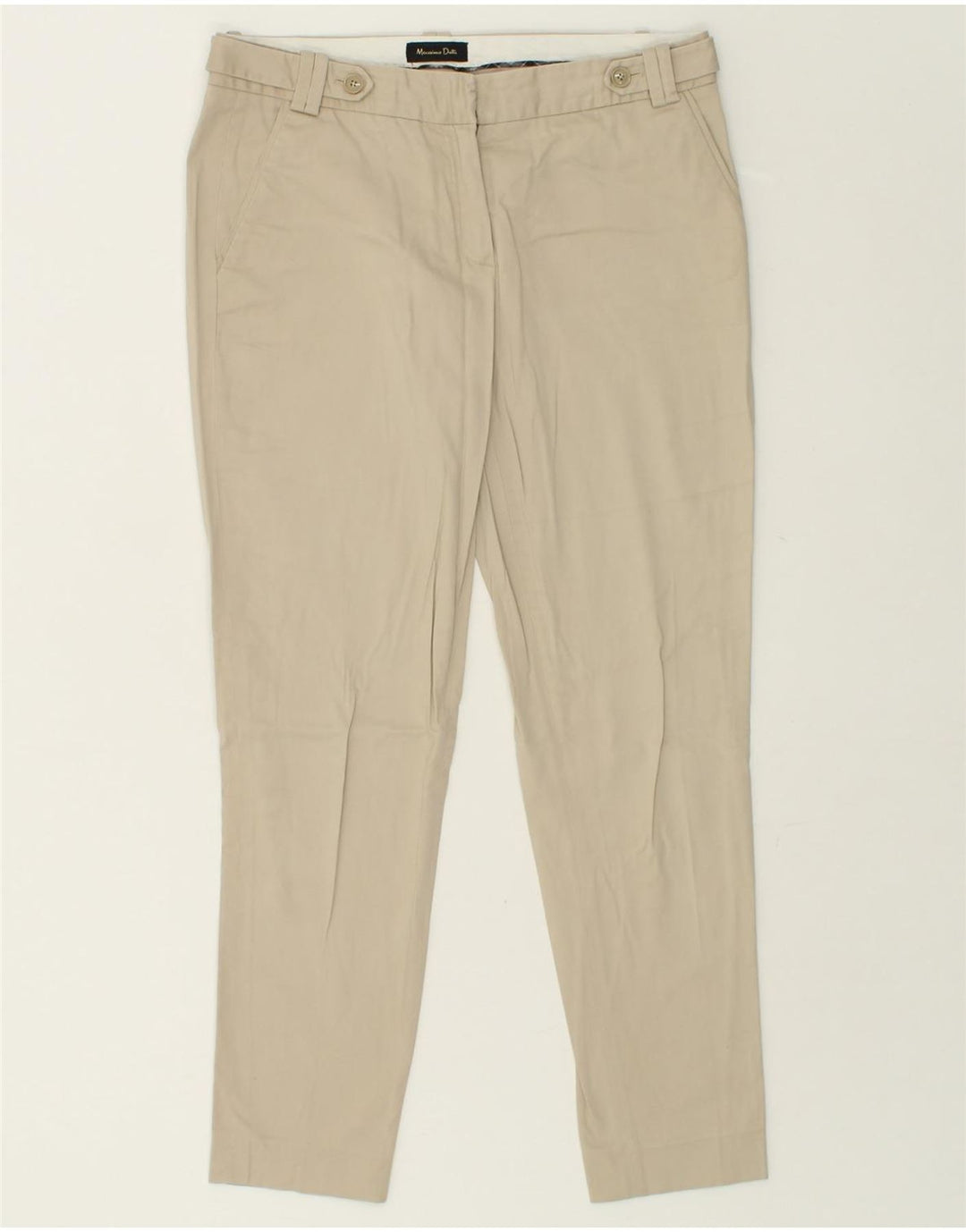 MASSIMO DUTTI Womens Slim Chino Trousers W32 L27 Beige | Vintage Massimo Dutti | Thrift | Second-Hand Massimo Dutti | Used Clothing | Messina Hembry 