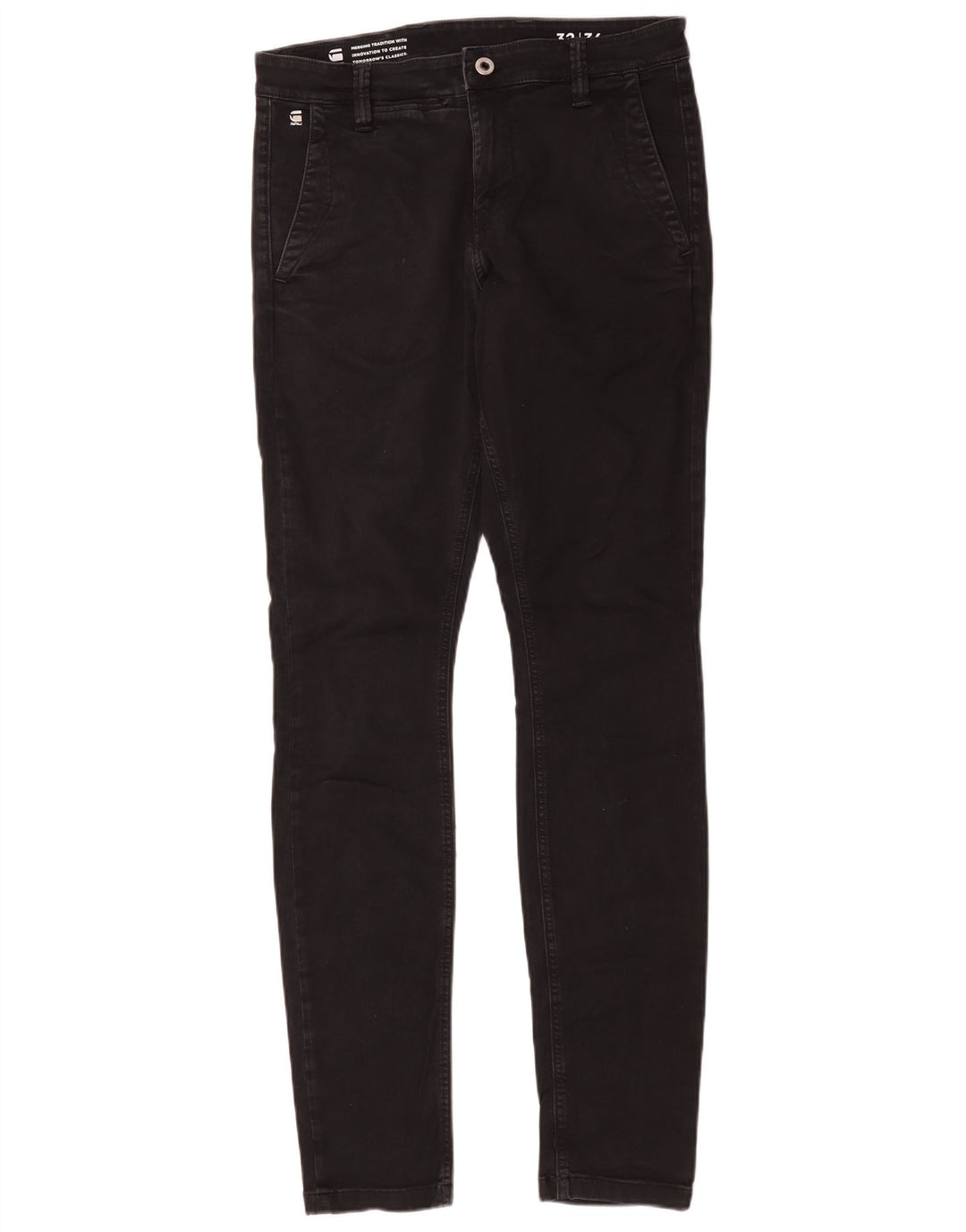 G-Star Mens Slim Jeans W32 L36 Black Cotton
