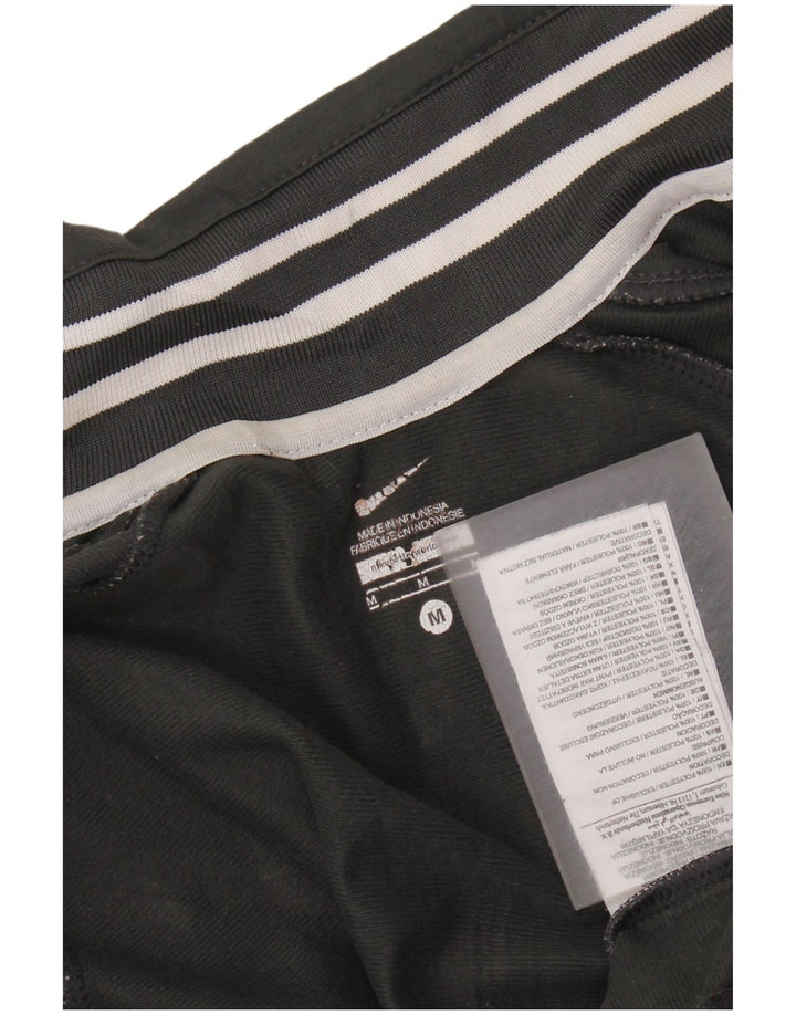 NIKE Womens Graphic Tracksuit Top Jacket UK 14 Medium Grey Polyester