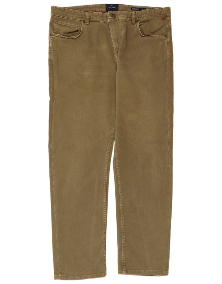 WHITE STUFF Mens Straight Jeans W38 L32 Khaki Cotton