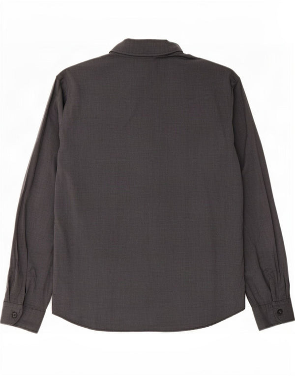 Benetton Womens Shirt UK 16 Large Grey Pinstripe