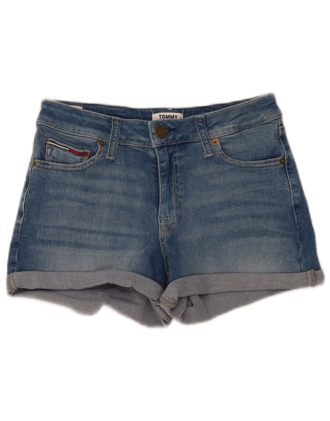 TOMMY HILFIGER Womens Denim Shorts W25 XS Blue Cotton