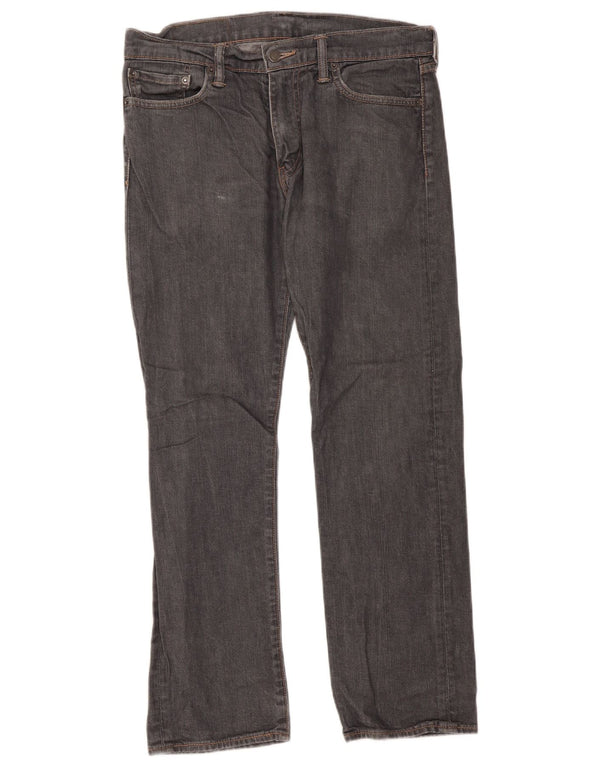 Levi's Mens 504 Straight Jeans W32 L30 Grey Cotton