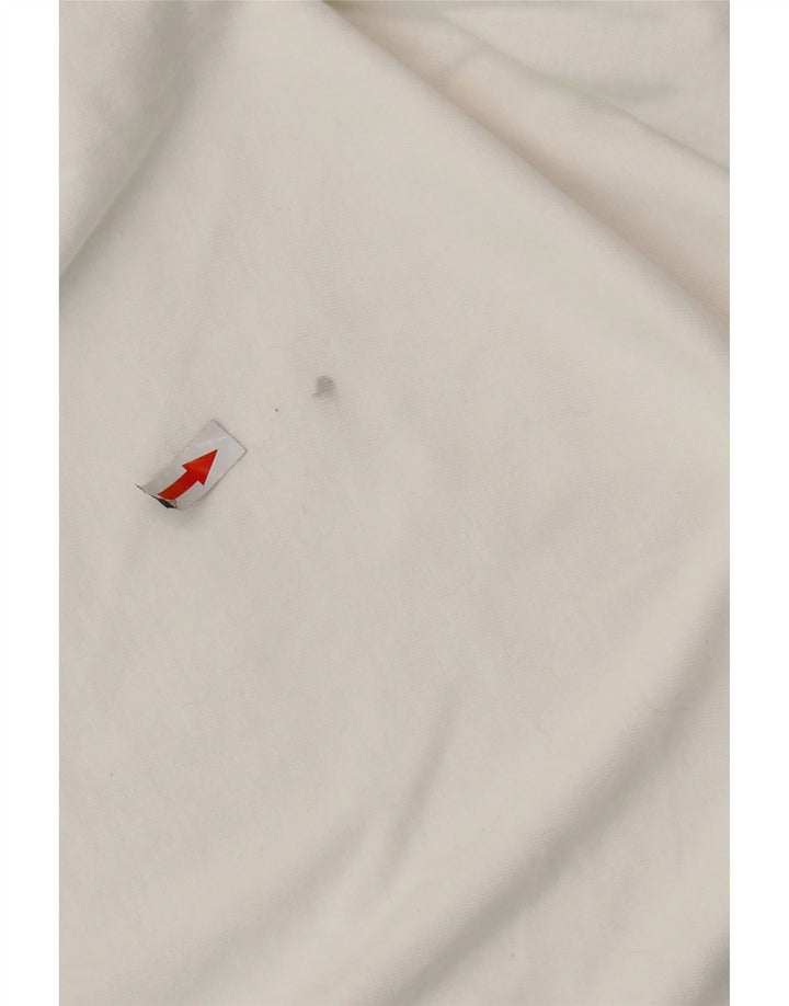 ADIDAS Womens Oversized T-Shirt Top UK 8 Small White Cotton