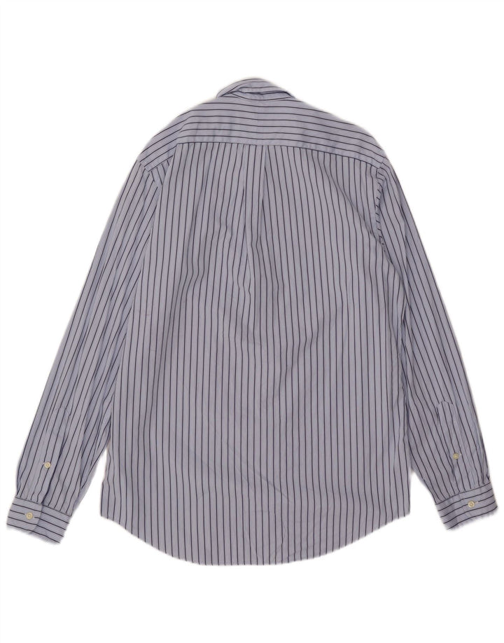 Polo Ralph Lauren Mens Shirt Medium Blue Striped Cotton