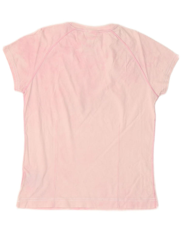 Champion Womens Heritage Fit Graphic T-Shirt Top UK 12 Medium Pink Tie Dye