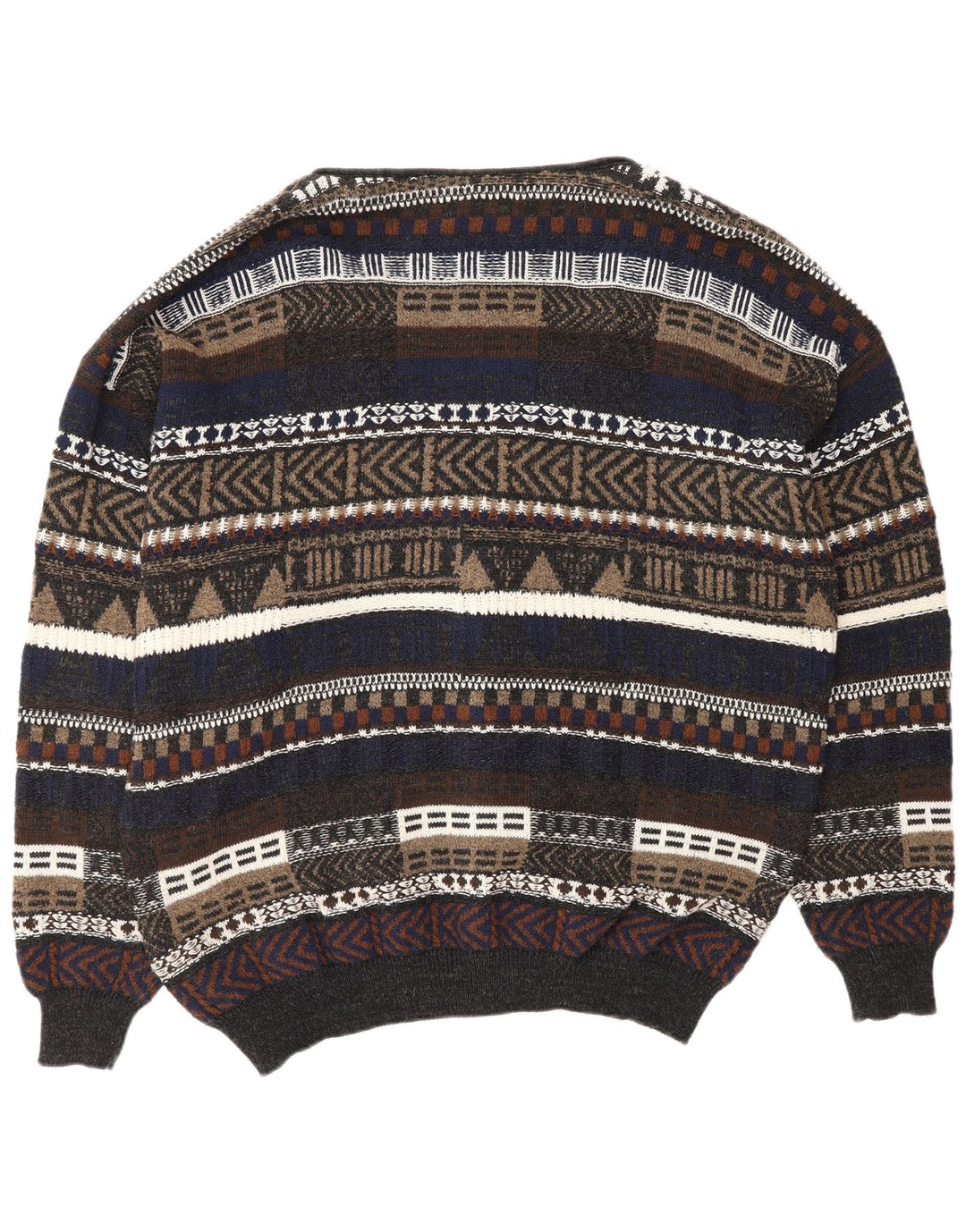 ALLISON WINGATE Mens Cardigan Sweater IT 56 2XL Multicoloured Fair Isle