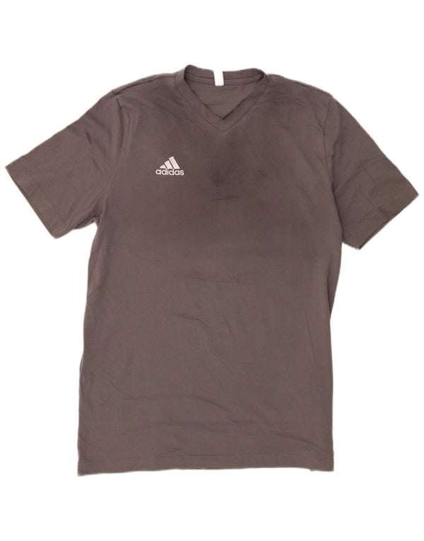 Adidas Mens T-Shirt Top Large Grey Cotton