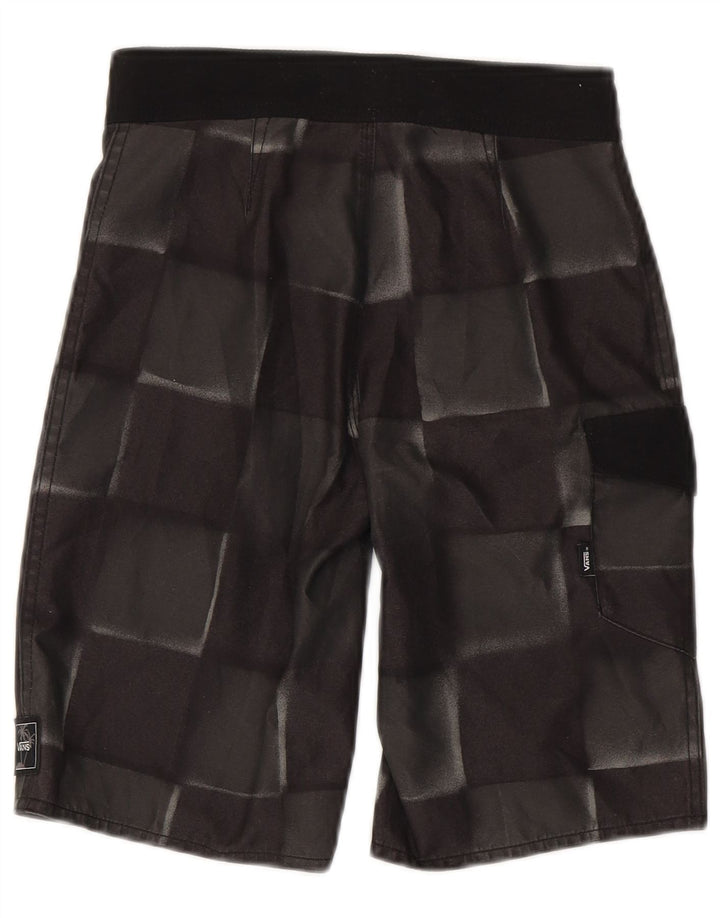 Vans Boys Swimming Shorts 7-8 Years Grey Geometric Polyester