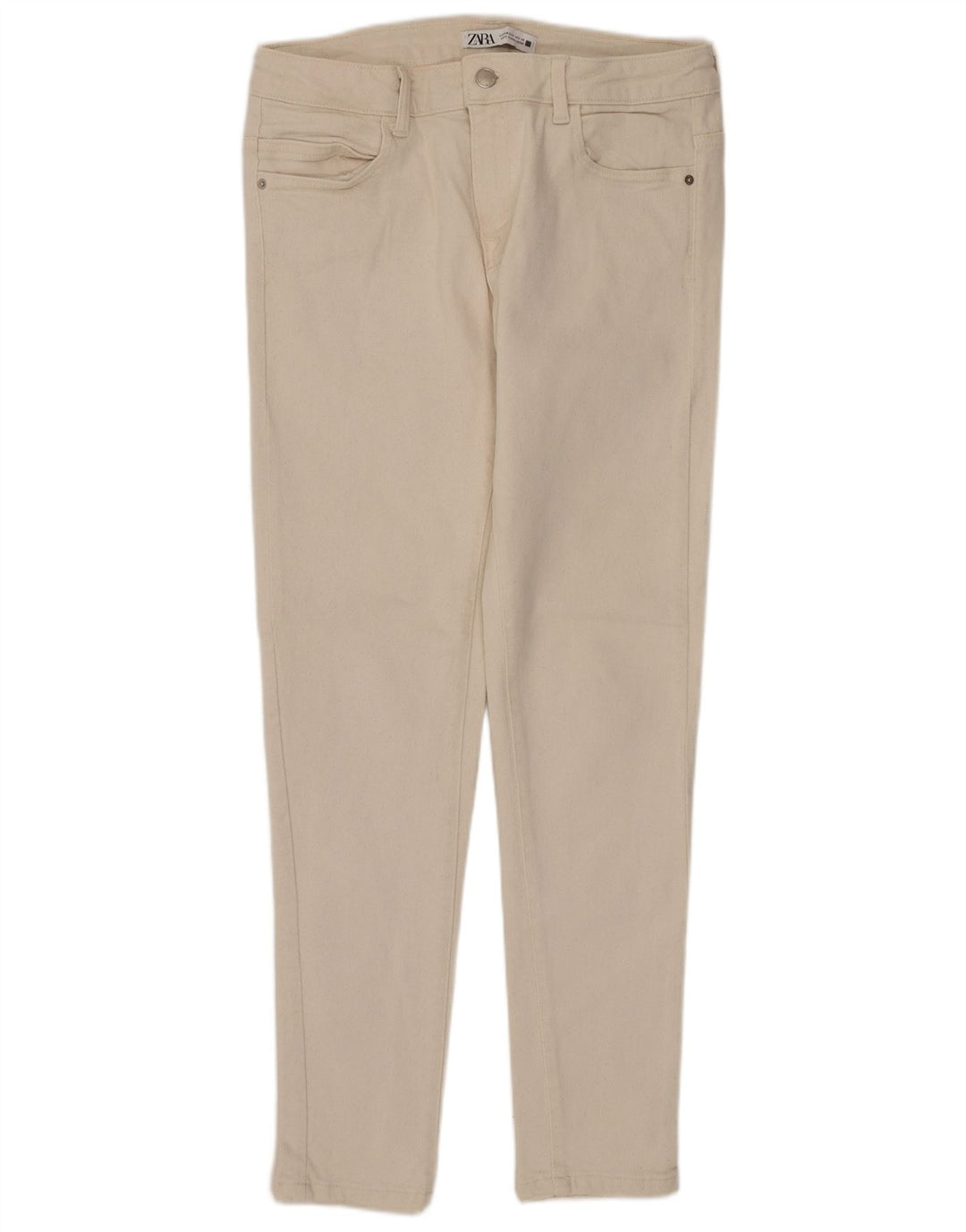 ZARA Womens Skinny Jeans EU 40 Medium W30 L27 Off White