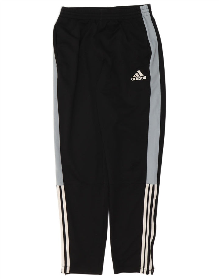 Adidas Boys Tracksuit Trousers 15-16 Years  Black Colourblock Polyester