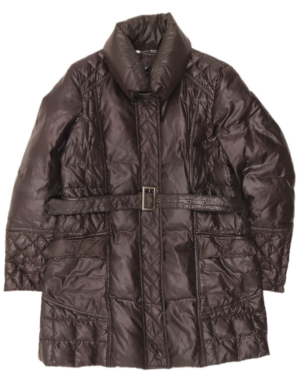 Trussardi Jeans Womens Padded Coat IT 48 XL Black Polyester