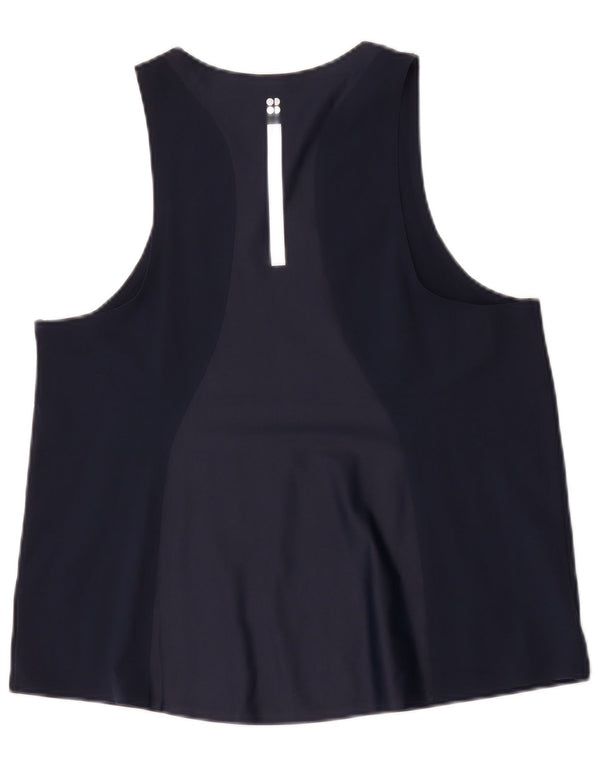 Sweaty Betty Womens Vest Top UK 14 Large Navy Blue Polyamide