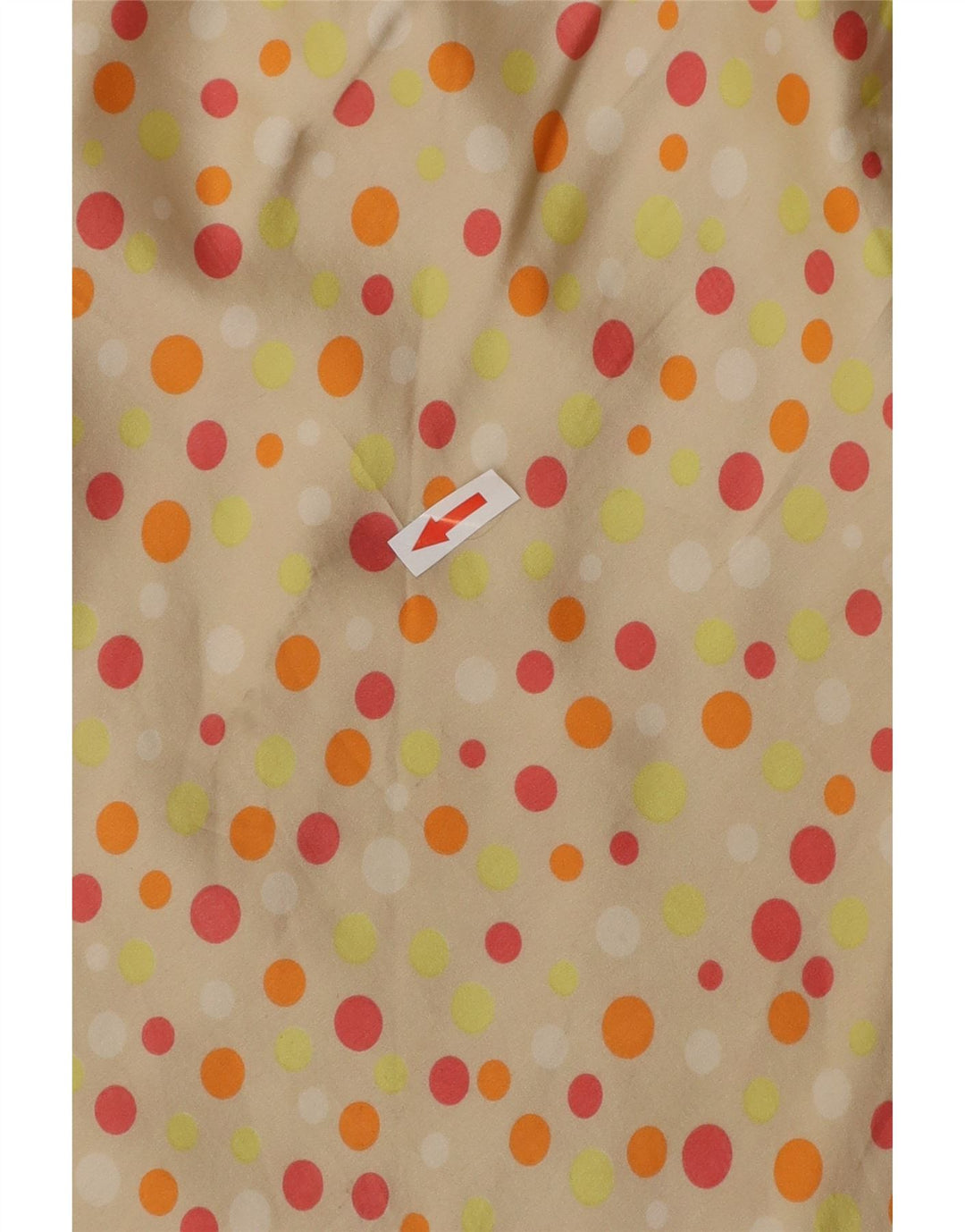 VINTAGE Womens Maxi Skirt W26 Small Beige Polka Dot