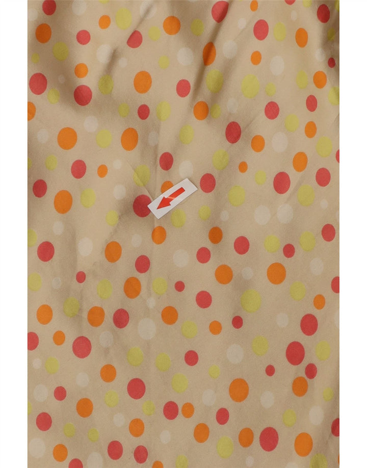 VINTAGE Womens Maxi Skirt W26 Small Beige Polka Dot