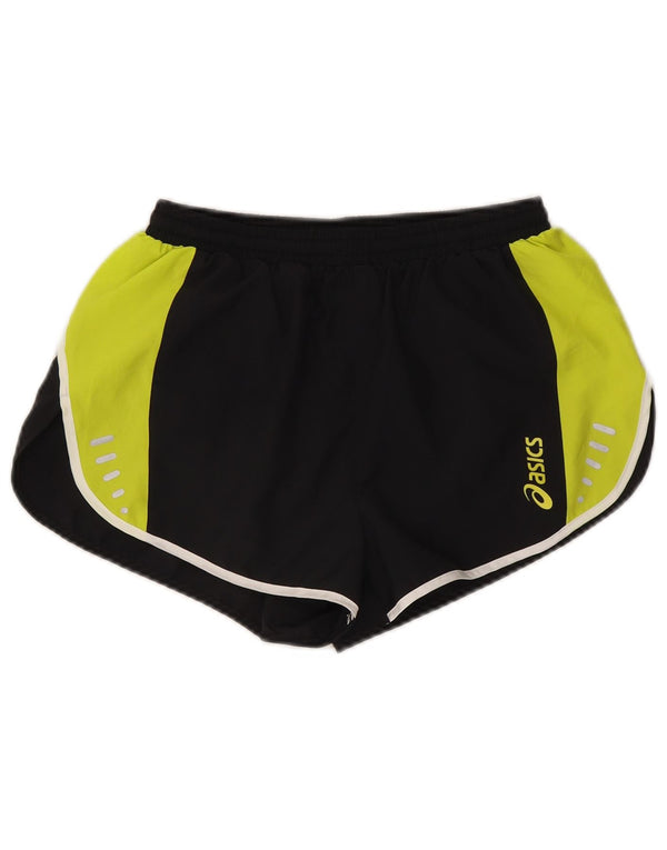 Asics Womens Sport Shorts UK 12 Medium Black Colourblock Polyester