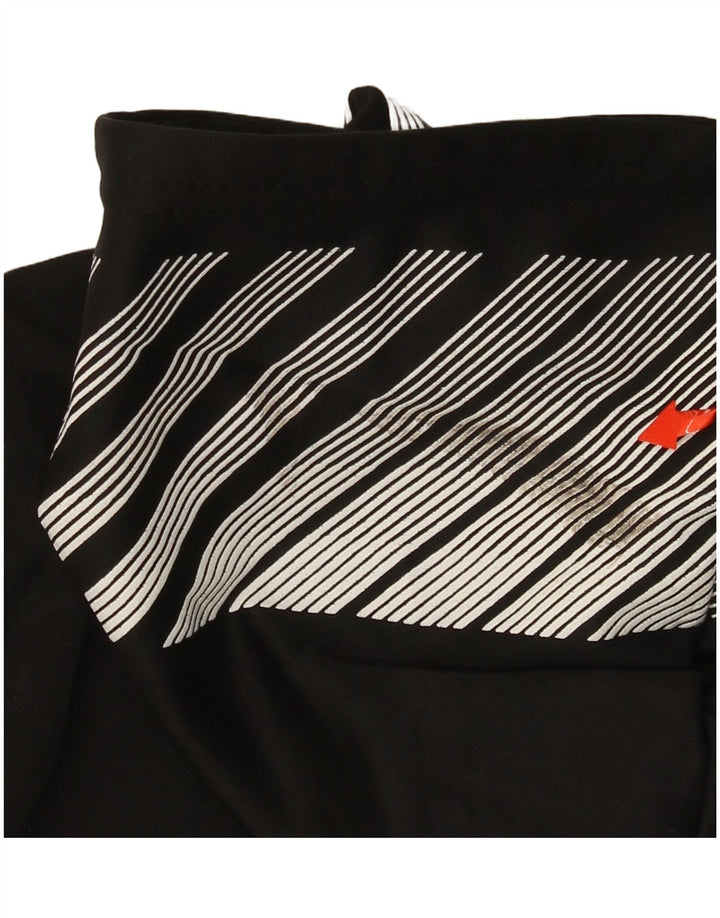 PUMA Girls Graphic Zip Hoodie Sweater 7-8 Years Small Black Polyester