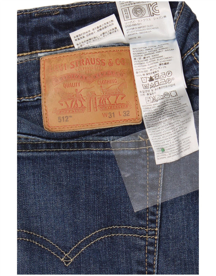 LEVI'S Mens 512 Tapered Slim Jeans W31 L32 Blue