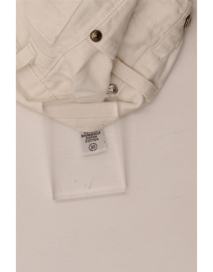 LAURA BIAGIOTTI Womens Straight Jeans W28 L30 White Cotton