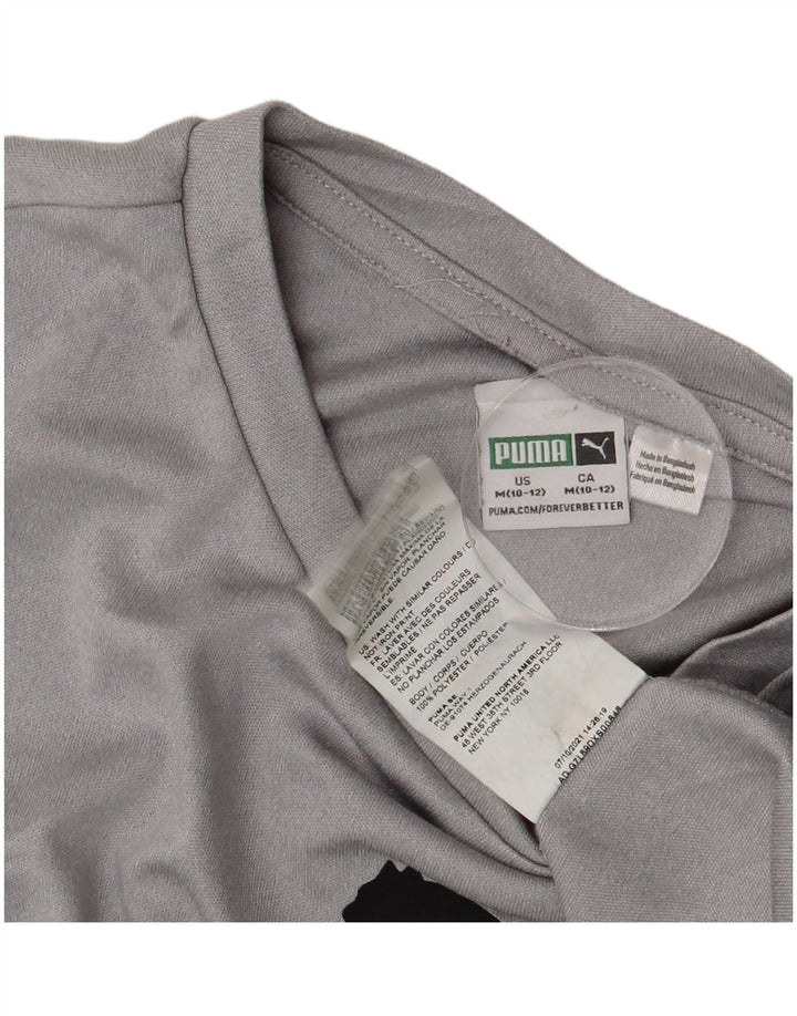 Puma Boys Graphic Vest Top 10-11 Years Medium  Grey Polyester