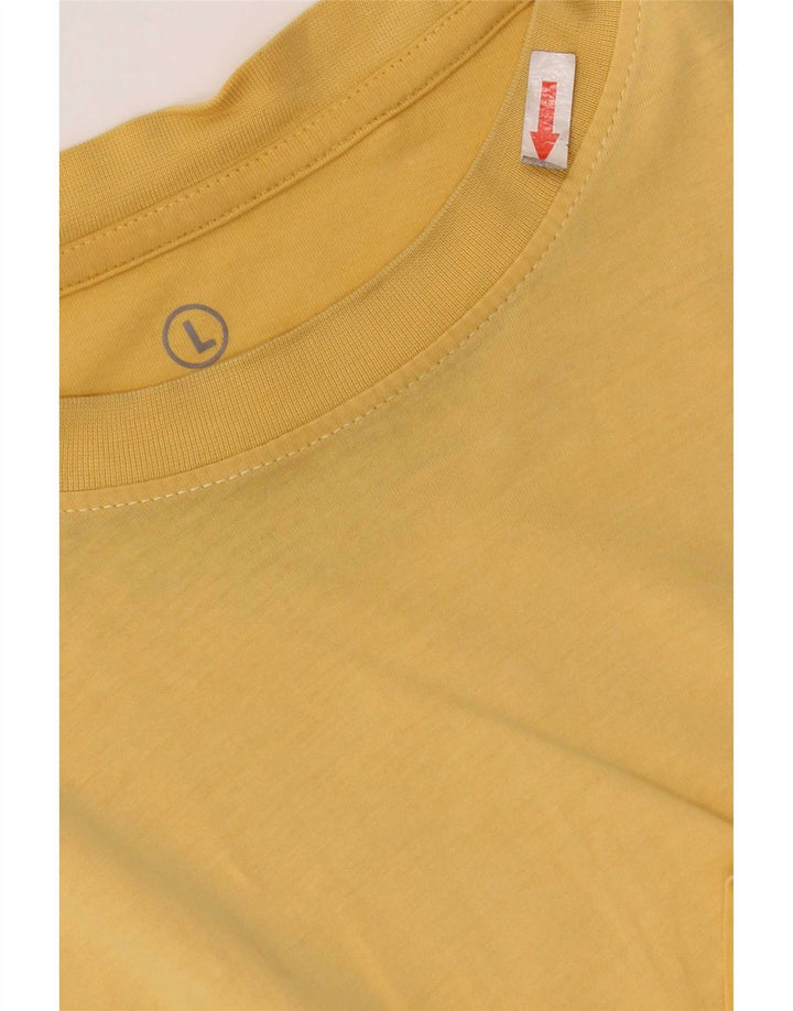 Billabong Mens T-Shirt Top Large Yellow Cotton