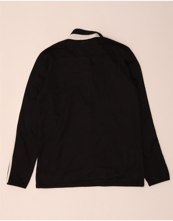 Adidas Mens Graphic Tracksuit Top Jacket Small Black Polyester