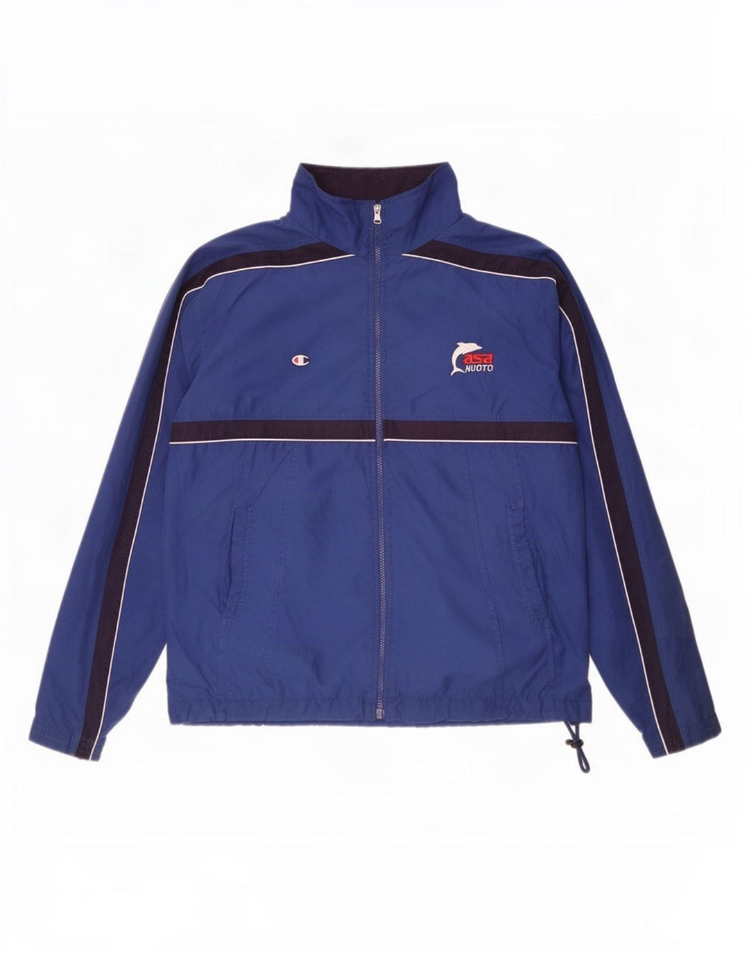 Champion Mens Tracksuit Top Jacket Medium Blue Colourblock