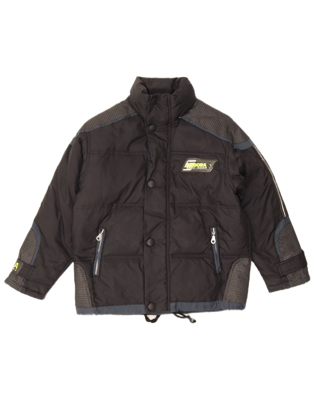Diadora Mens Ski Jacket UK 38 Medium Black Colourblock Polyamide