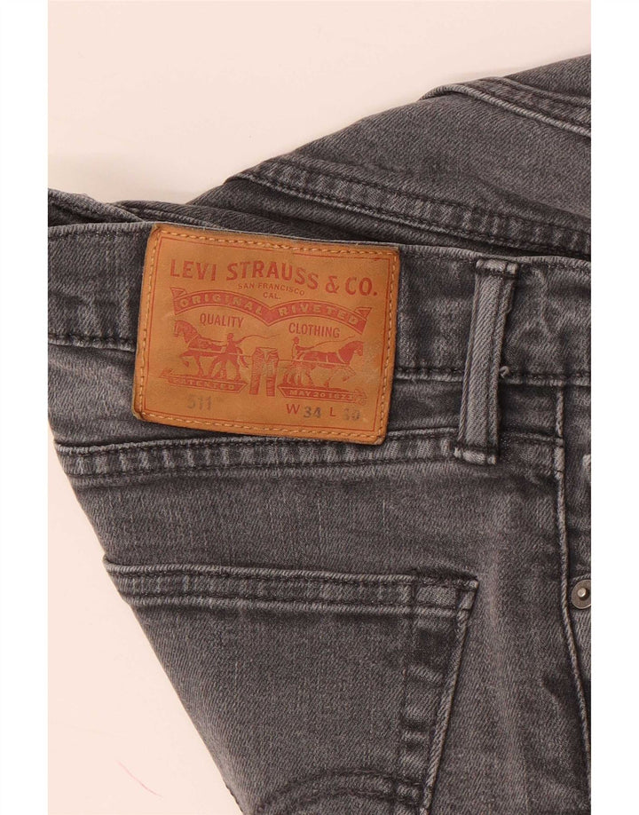 Levi's Mens 511 Slim Jeans W34 L30 Grey