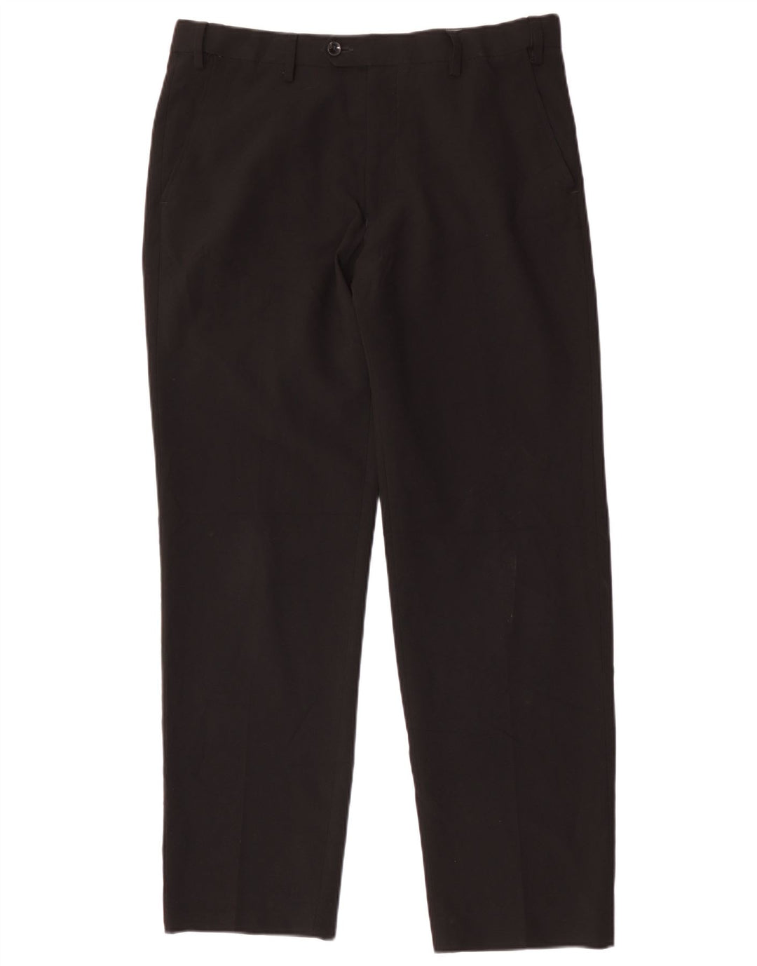 Marks & Spencer Mens Straight Regular Suit Trousers W34 L31 Black Polyester
