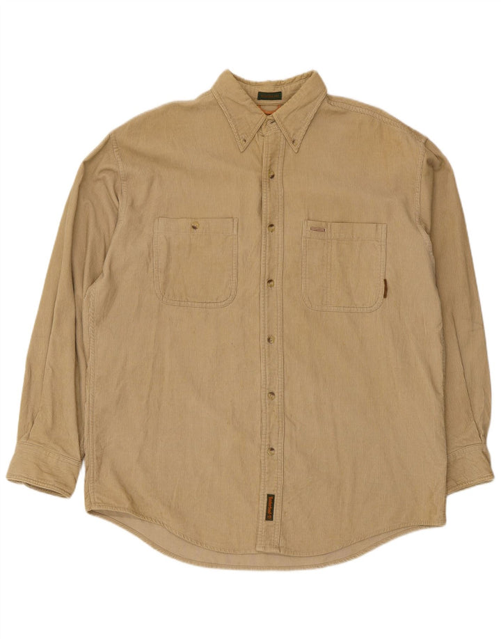 Timberland Mens Corduroy Shirt Medium Beige Cotton