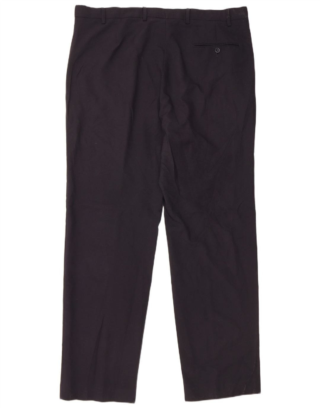 Marks & Spencer Mens Regular Fit Suit Trousers W40 L33 Navy Blue Polyester
