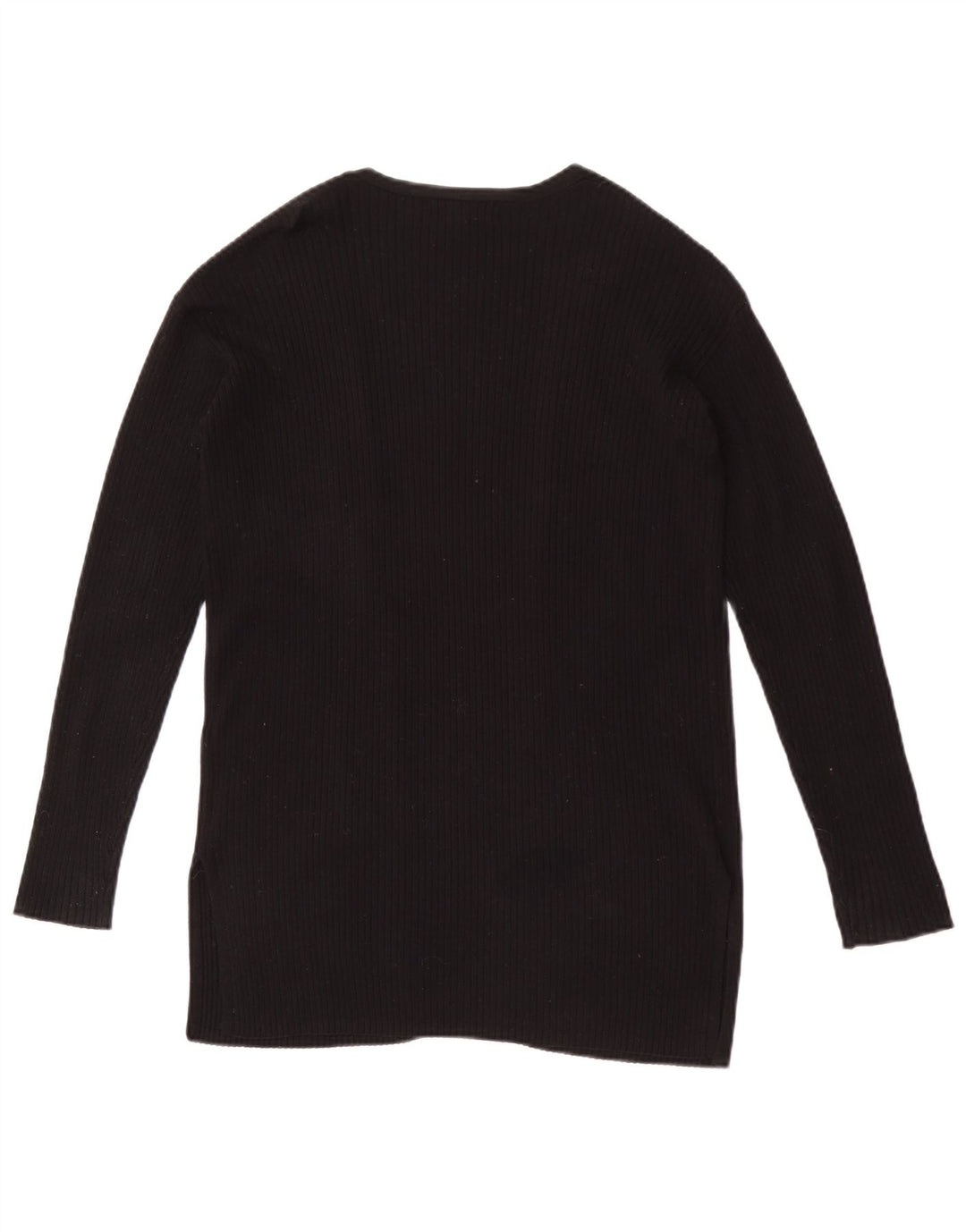 Marks & Spencer Womens Oversized Open Cardigan Sweater UK 6 XS Black